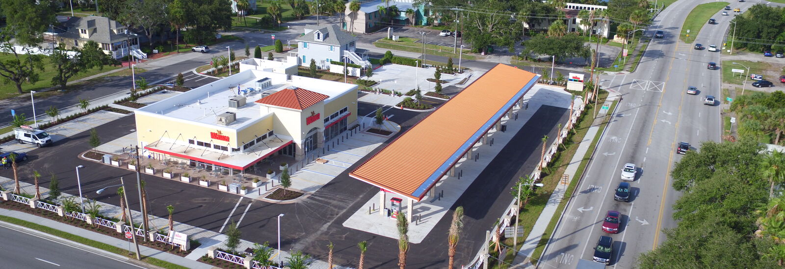 Aerial View of Wawa in Downtown Melbourne, Florida